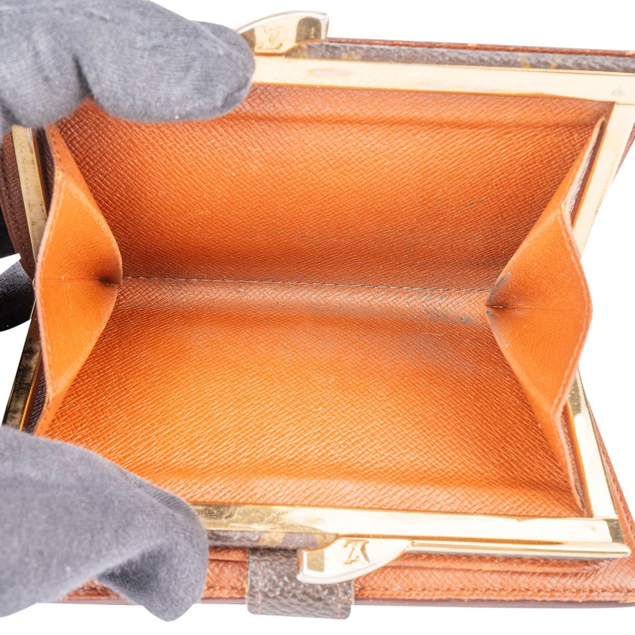 Louis Vuitton Louis Vuitton Canvas Monogram Compact Clip Wallet Bruin