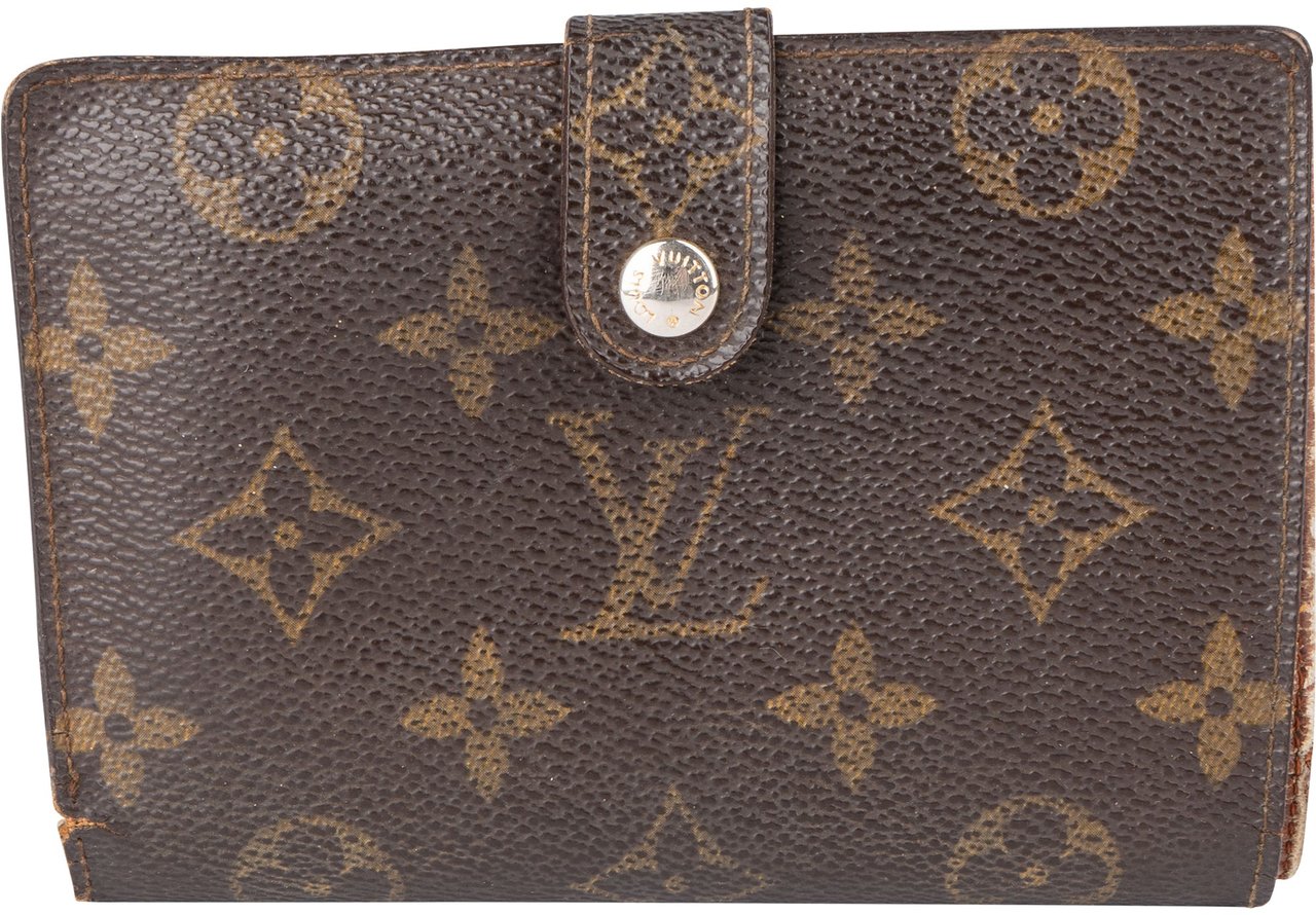 Louis Vuitton Louis Vuitton Canvas Monogram Compact Clip Wallet Bruin