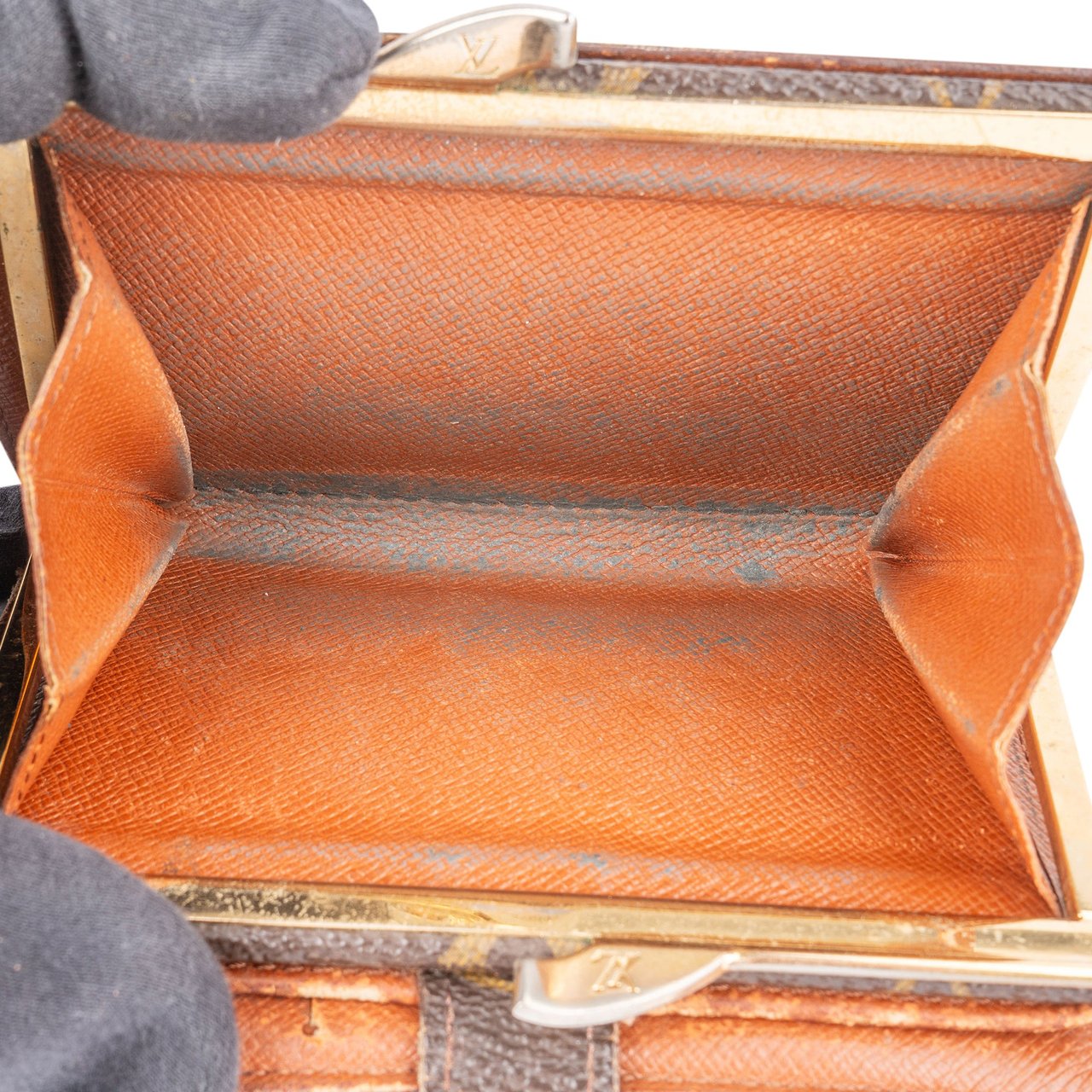 Louis Vuitton Louis Vuitton Canvas Monogram Compact Clip Wallet Bruin