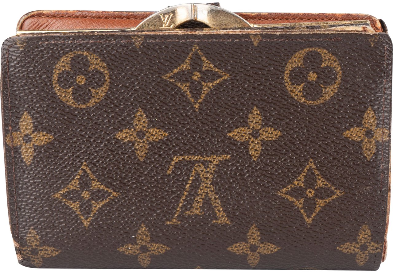Louis Vuitton Louis Vuitton Canvas Monogram Compact Clip Wallet Bruin