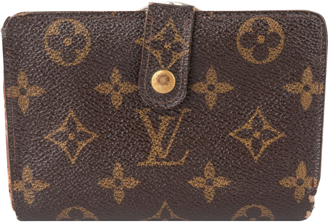 Louis Vuitton Louis Vuitton Canvas Monogram Compact Clip Wallet Bruin