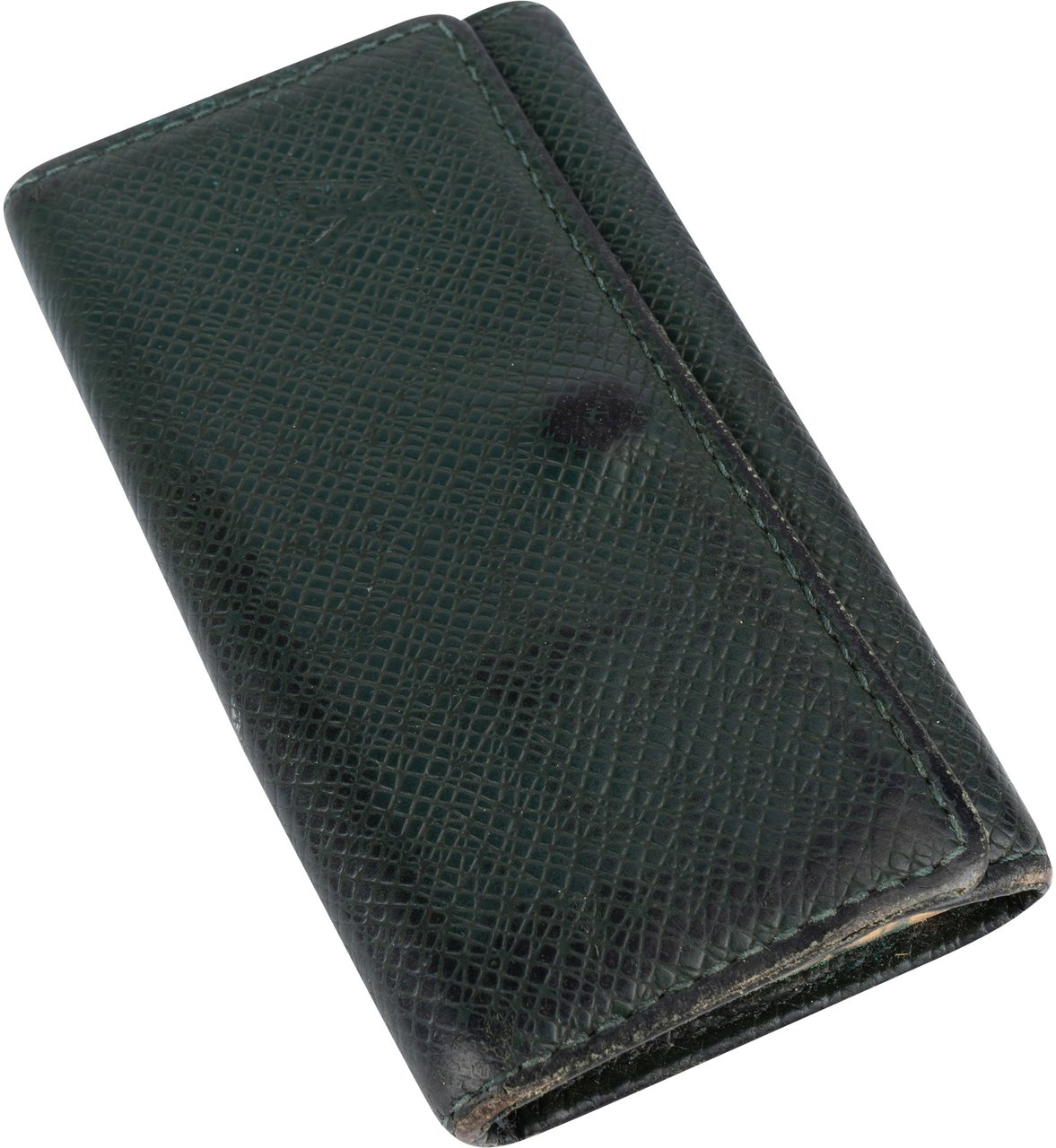 Louis Vuitton Louis Vuitton Green Taiga Leather Keyholder Groen