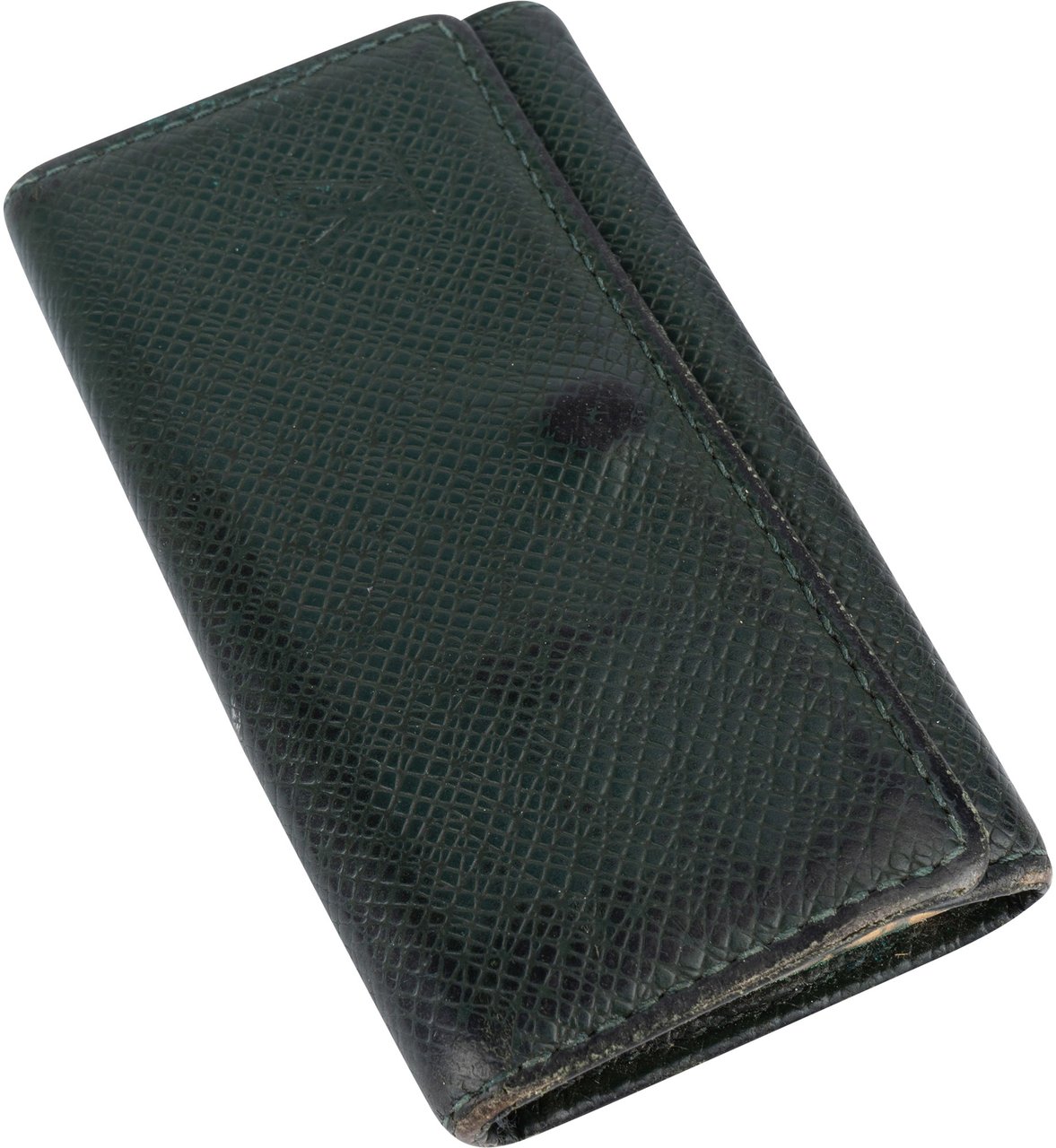Louis Vuitton Green Taiga Leather Keyholder Groen