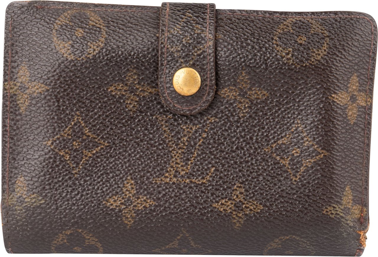 Louis Vuitton Louis Vuitton Canvas Monogram Compact Clip Wallet Bruin