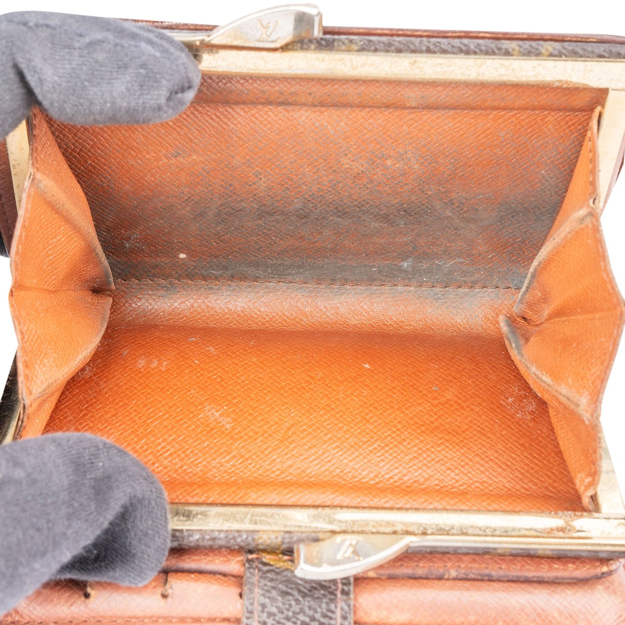 Louis Vuitton Louis Vuitton Canvas Monogram Compact Clip Wallet Bruin