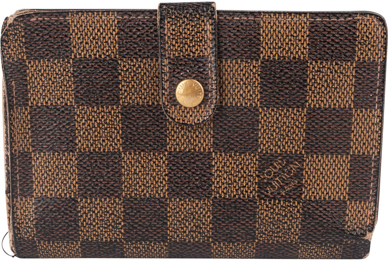 Louis Vuitton Louis Vuitton Damier Ebene Monogram Compact Clip Wallet Bruin
