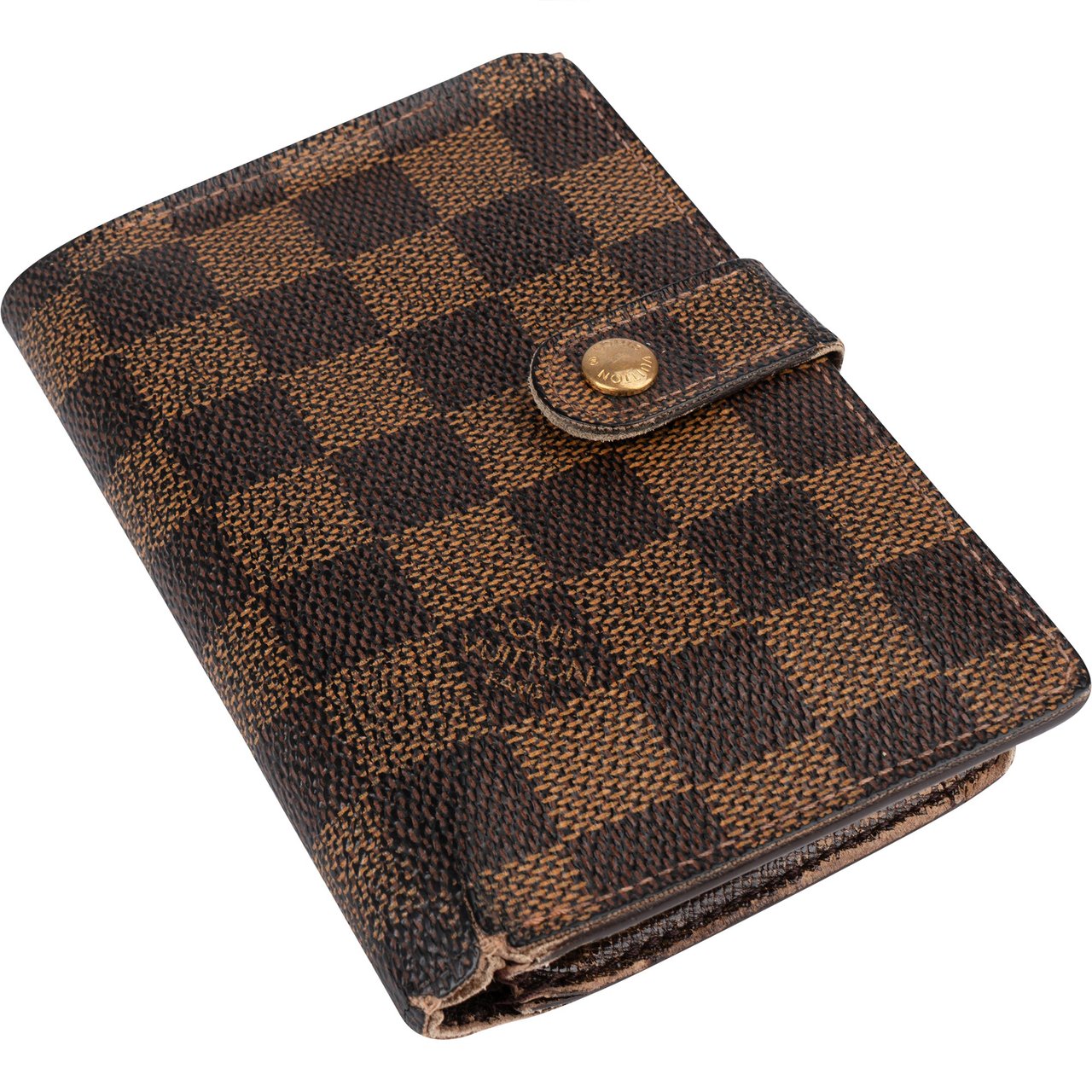 Louis Vuitton Louis Vuitton Damier Ebene Monogram Compact Clip Wallet Bruin