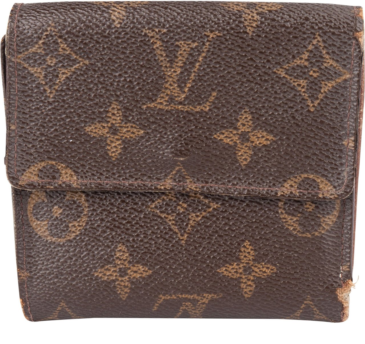 Louis Vuitton Louis Vuitton Canvas Monogram Elise Wallet Bruin