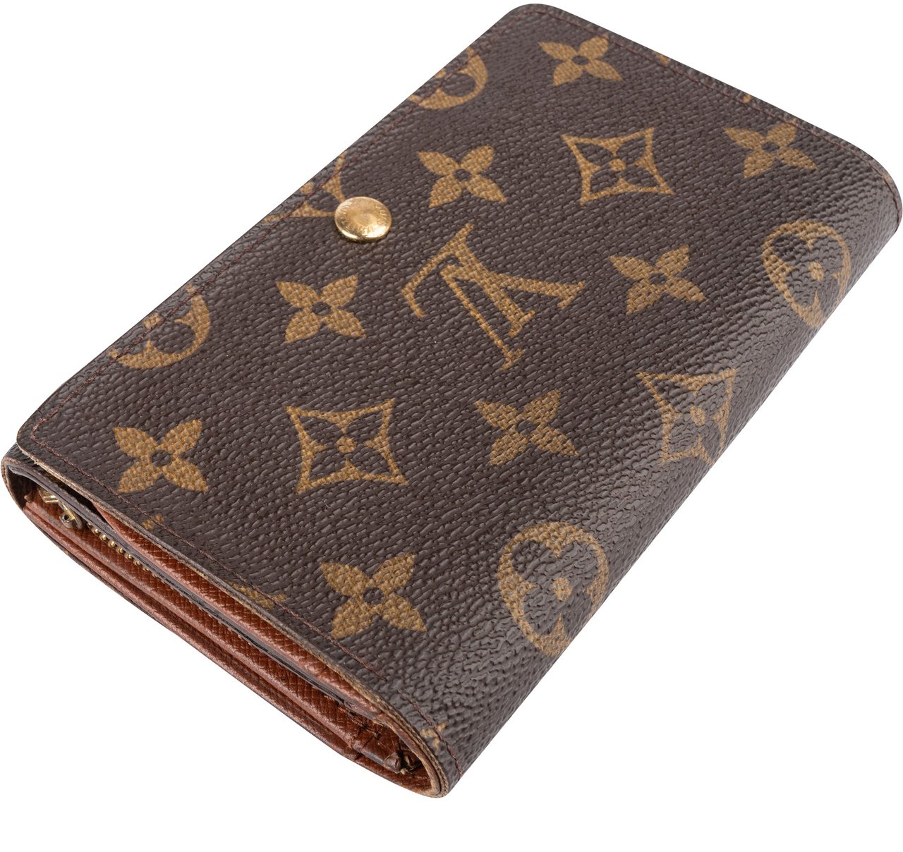 Louis Vuitton Louis Vuitton Canvas Monogram Tresor Wallet Bruin