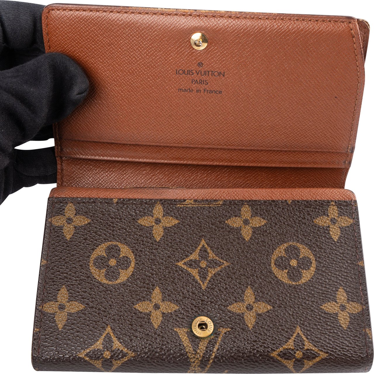 Louis Vuitton Louis Vuitton Canvas Monogram Tresor Wallet Bruin