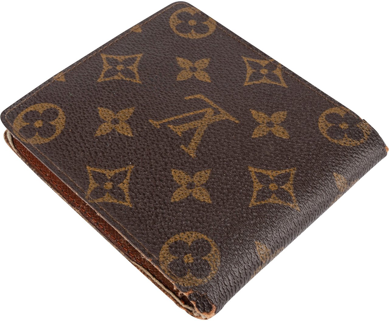 Louis Vuitton Louis Vuitton Canvas Monogram Marco Wallet Bruin
