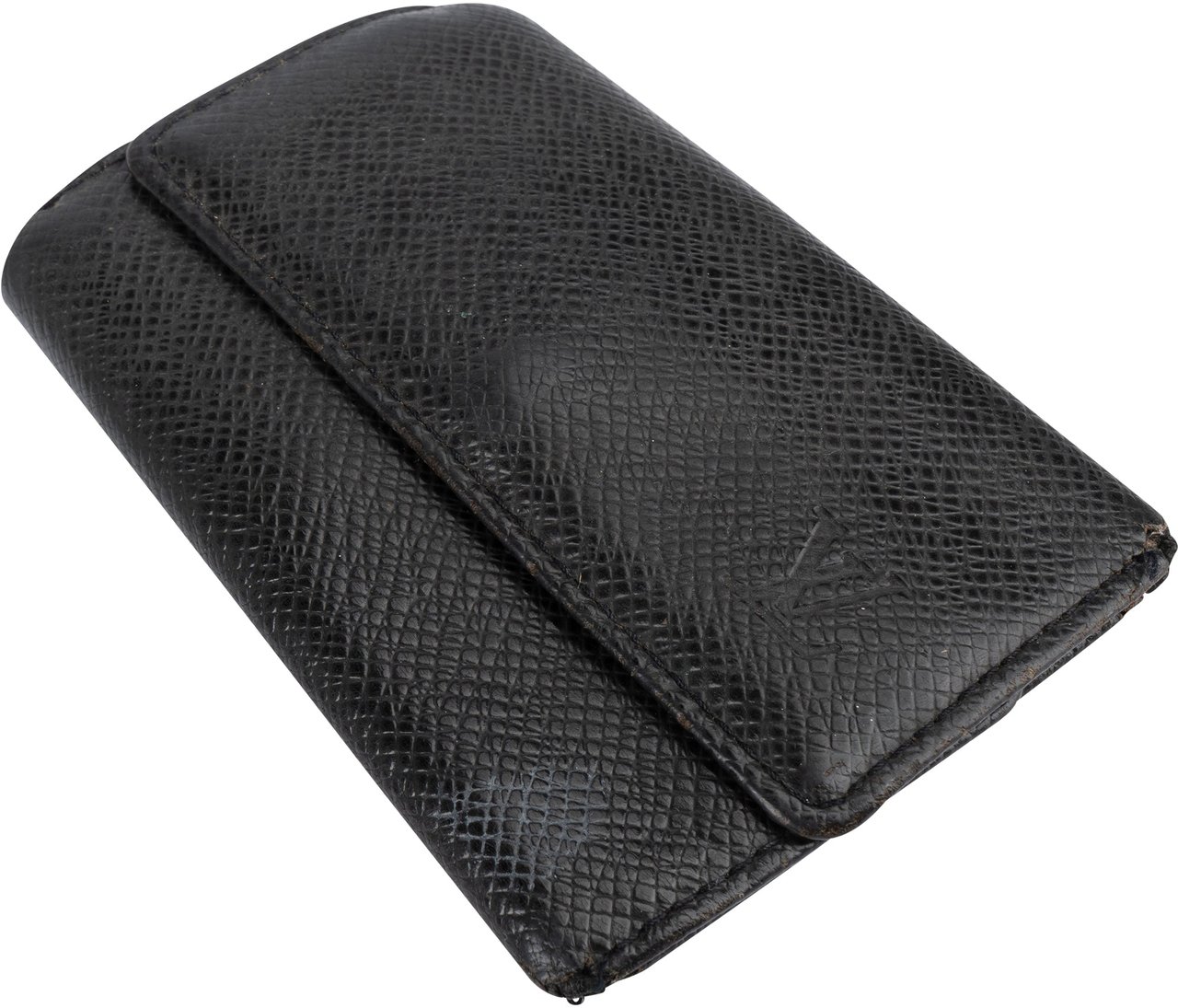 Louis Vuitton Louis Vuitton Noir Taiga Leather Keyholder Zwart