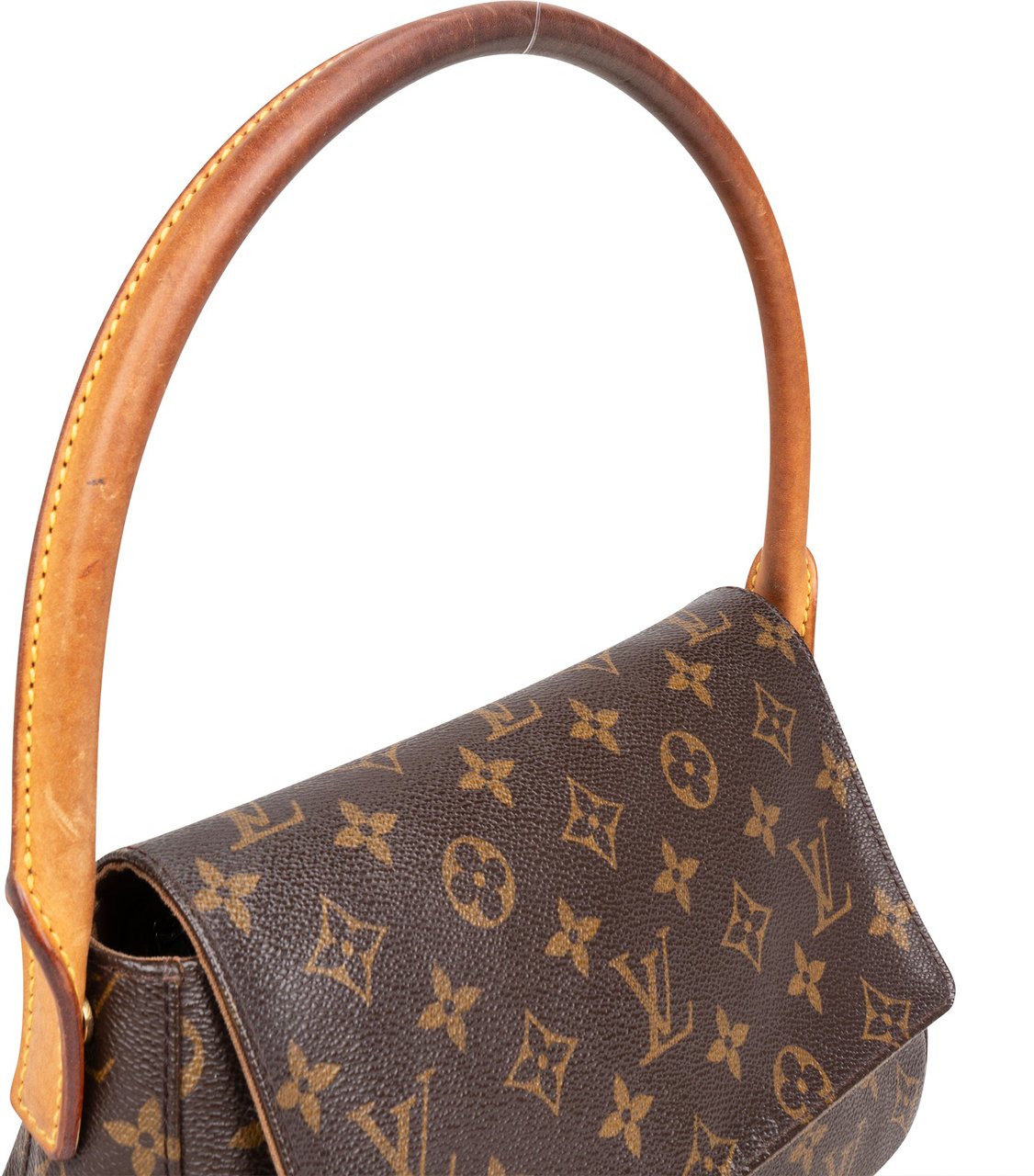 Louis Vuitton Canvas Monogram Looping PM Shoulder Bag Bruin