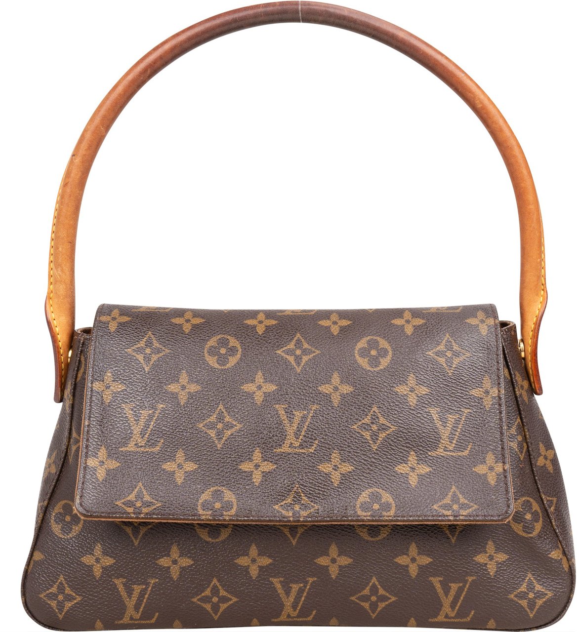 Louis Vuitton Canvas Monogram Looping PM Shoulder Bag Bruin