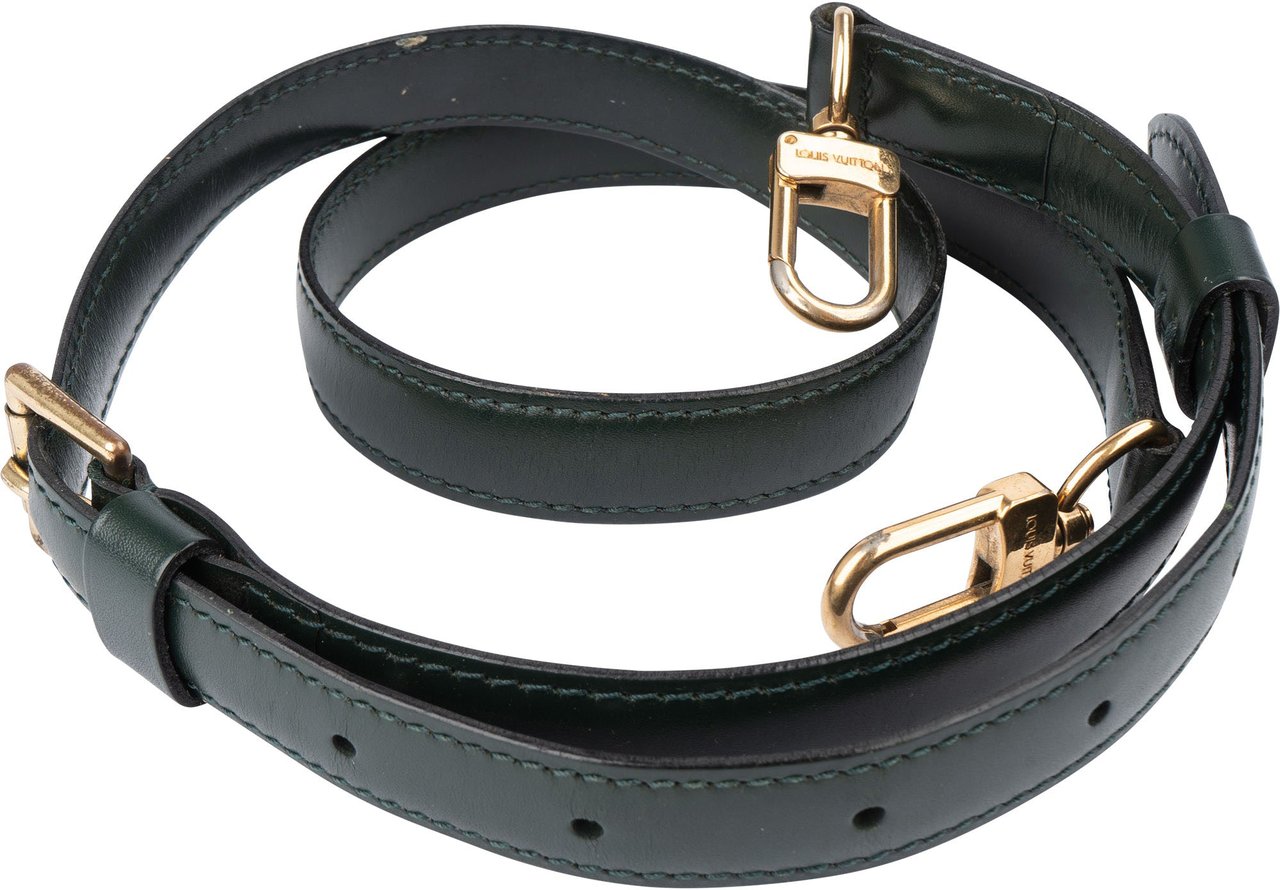 Louis Vuitton Louis Vuitton Green Leather Lozan Bags Strap Groen