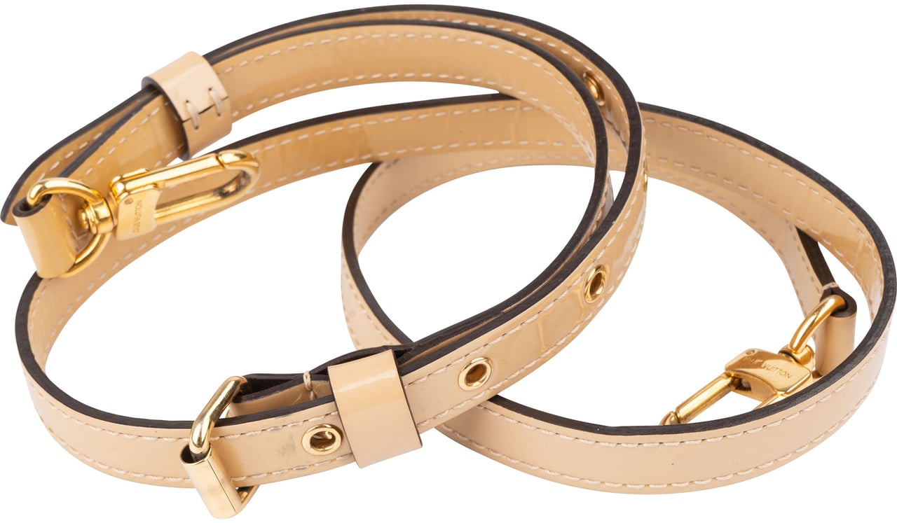 Louis Vuitton Louis Vuitton Patent Leather Adjustable Bags Strap Beige
