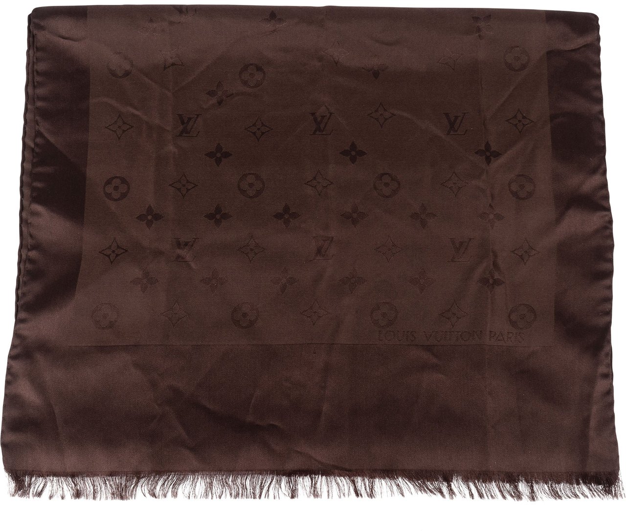 Louis Vuitton Louis Vuitton Brun Silk Monogram Monaco Scarf Tuch Bruin