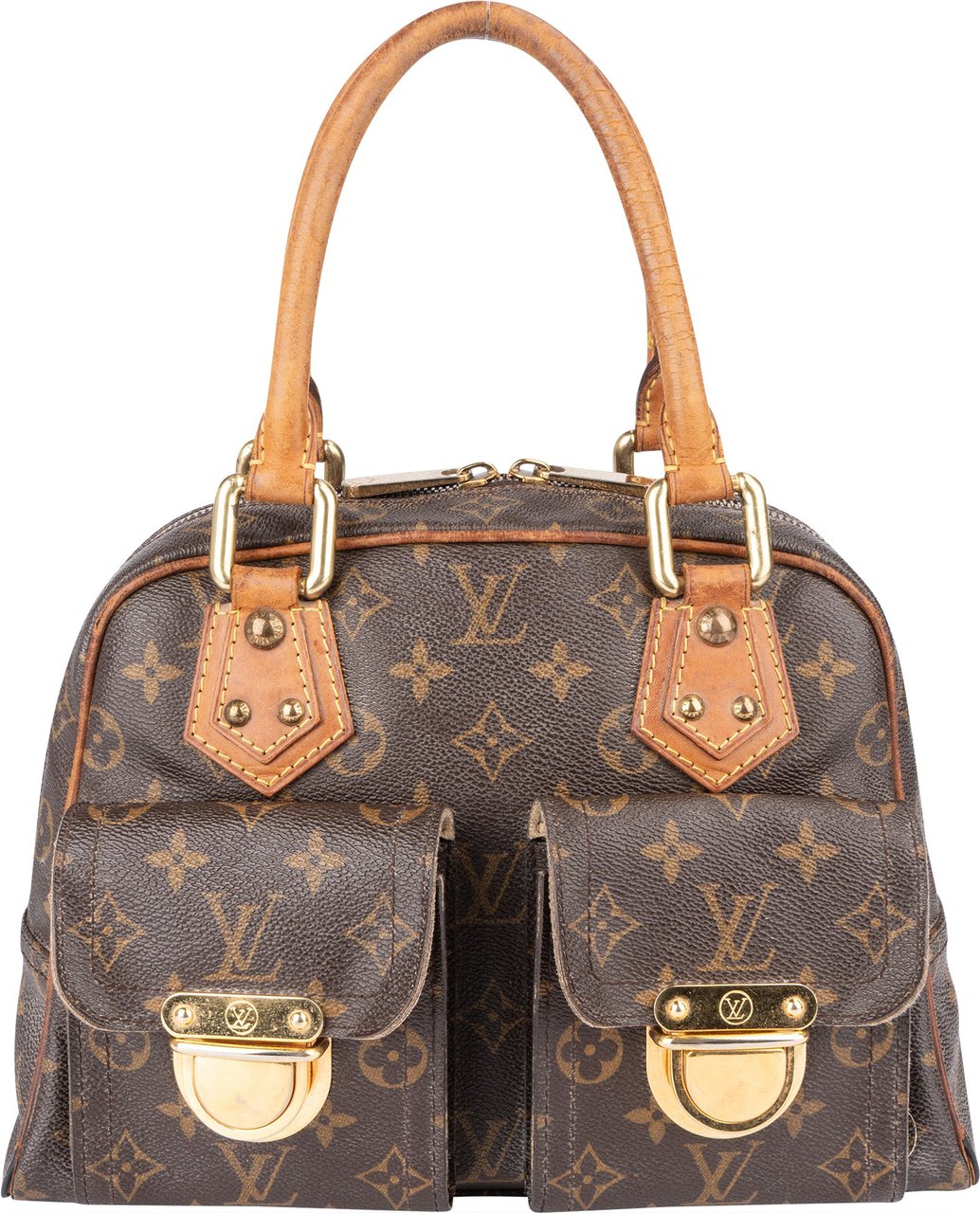 Louis Vuitton Louis Vuitton Canvas Monogram Manhattan PM Handbag Bruin