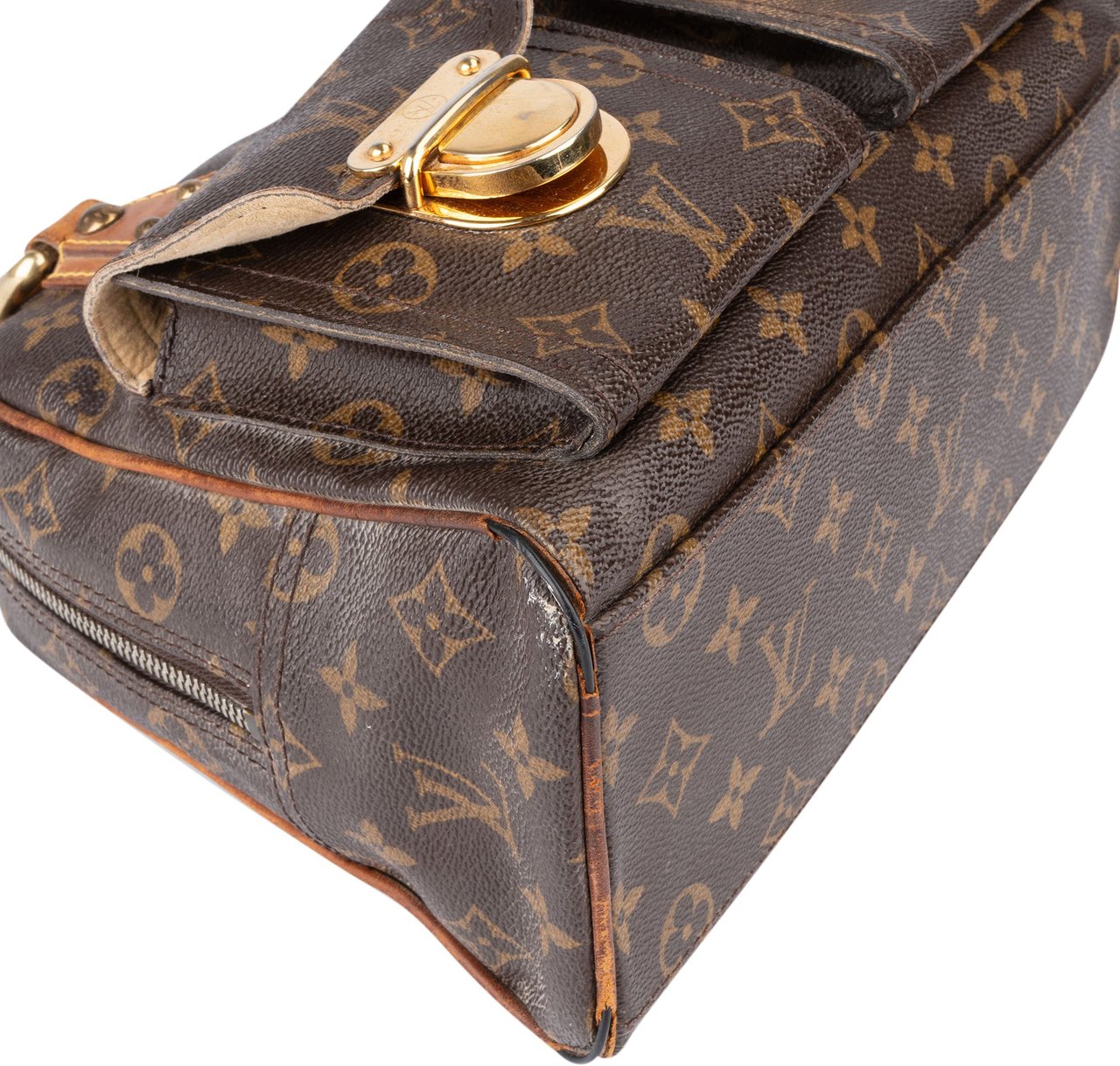Louis Vuitton Louis Vuitton Canvas Monogram Manhattan PM Handbag Bruin