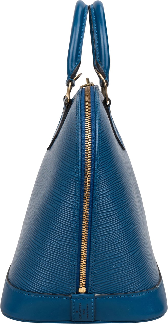Louis Vuitton Louis Vuitton Bleu Epi Leather Alma PM Handbag Blauw