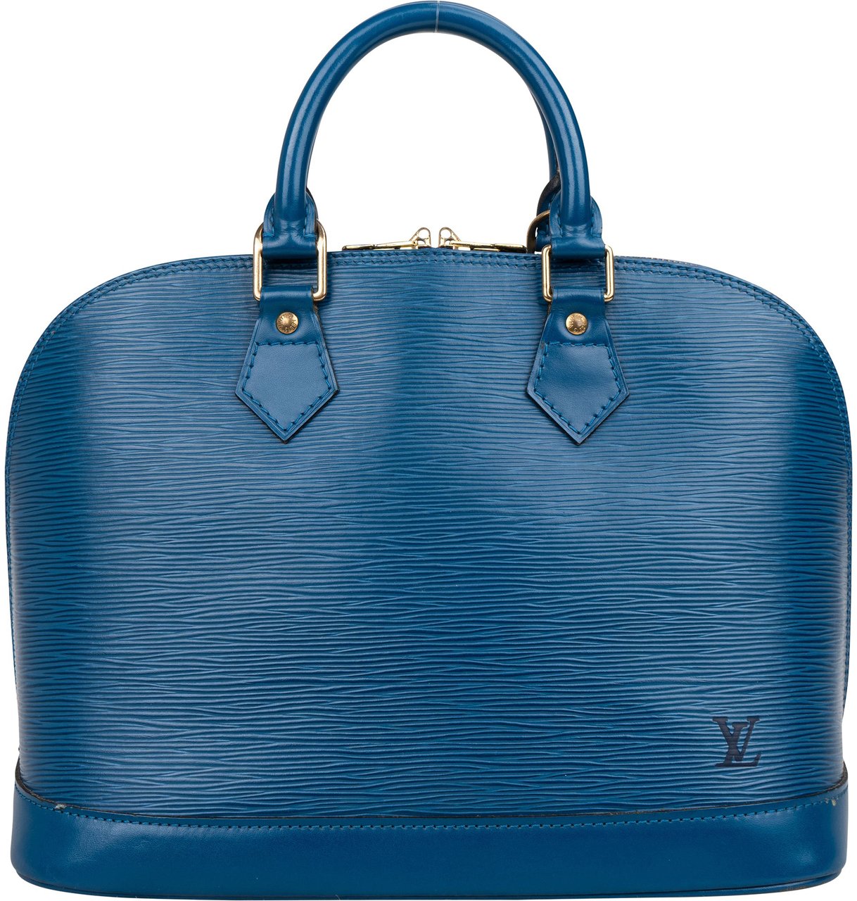 Louis Vuitton Louis Vuitton Bleu Epi Leather Alma PM Handbag Blauw