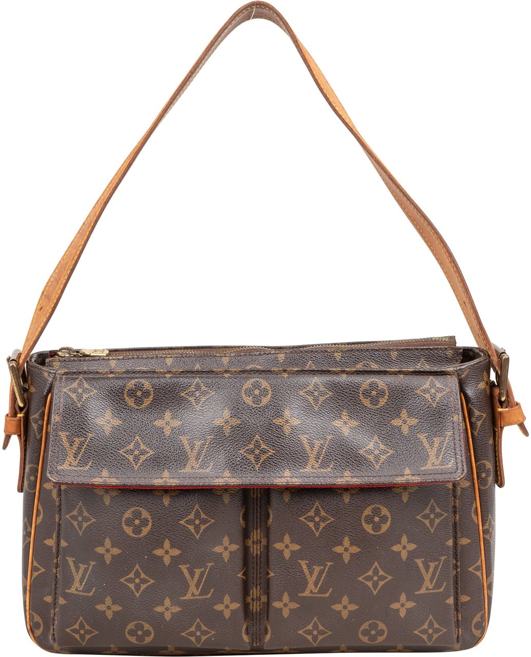 Louis Vuitton Louis Vuitton Canvas Monogram Viva Cite GM Handbag Bruin