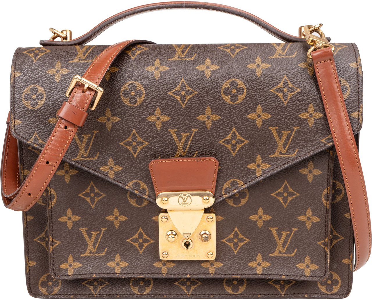 Louis Vuitton Louis Vuitton Canvas Monogram Monceau Handbag Bruin