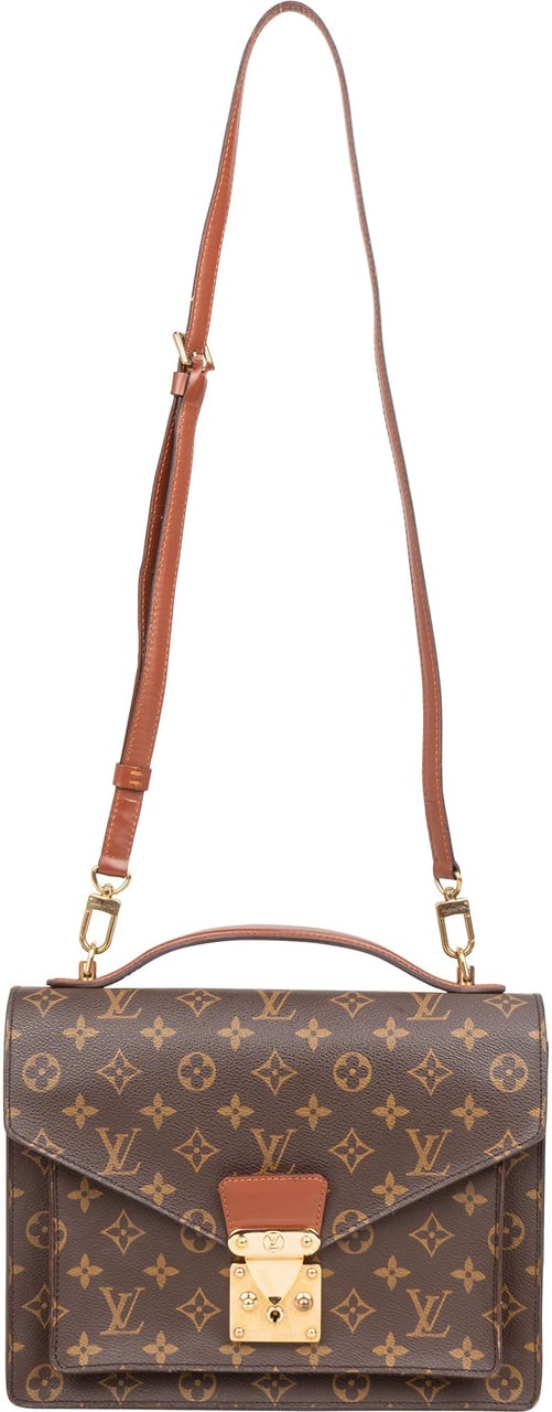 Louis Vuitton Louis Vuitton Canvas Monogram Monceau Handbag Bruin