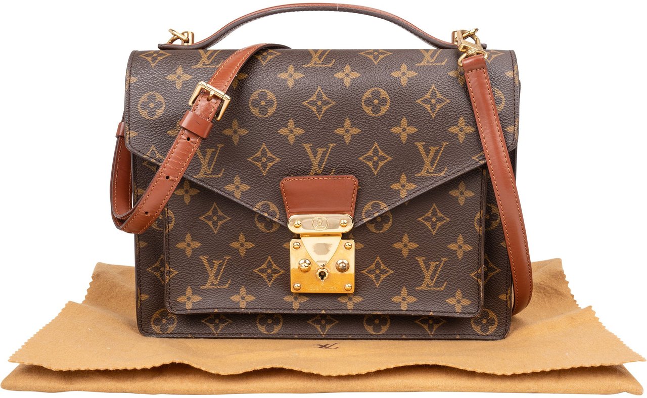 Louis Vuitton Louis Vuitton Canvas Monogram Monceau Handbag Bruin