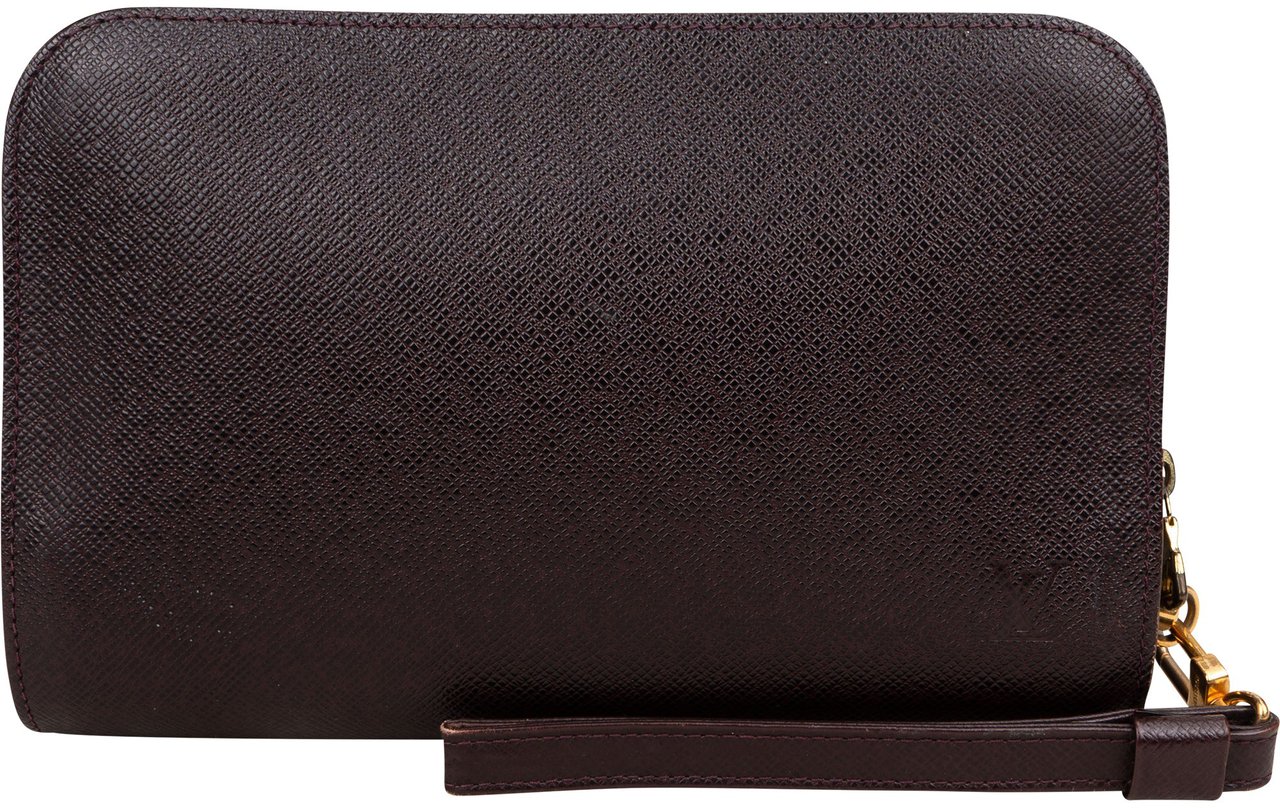 Louis Vuitton Louis Vuitton Taiga Leather Baikal Clutch Bruin