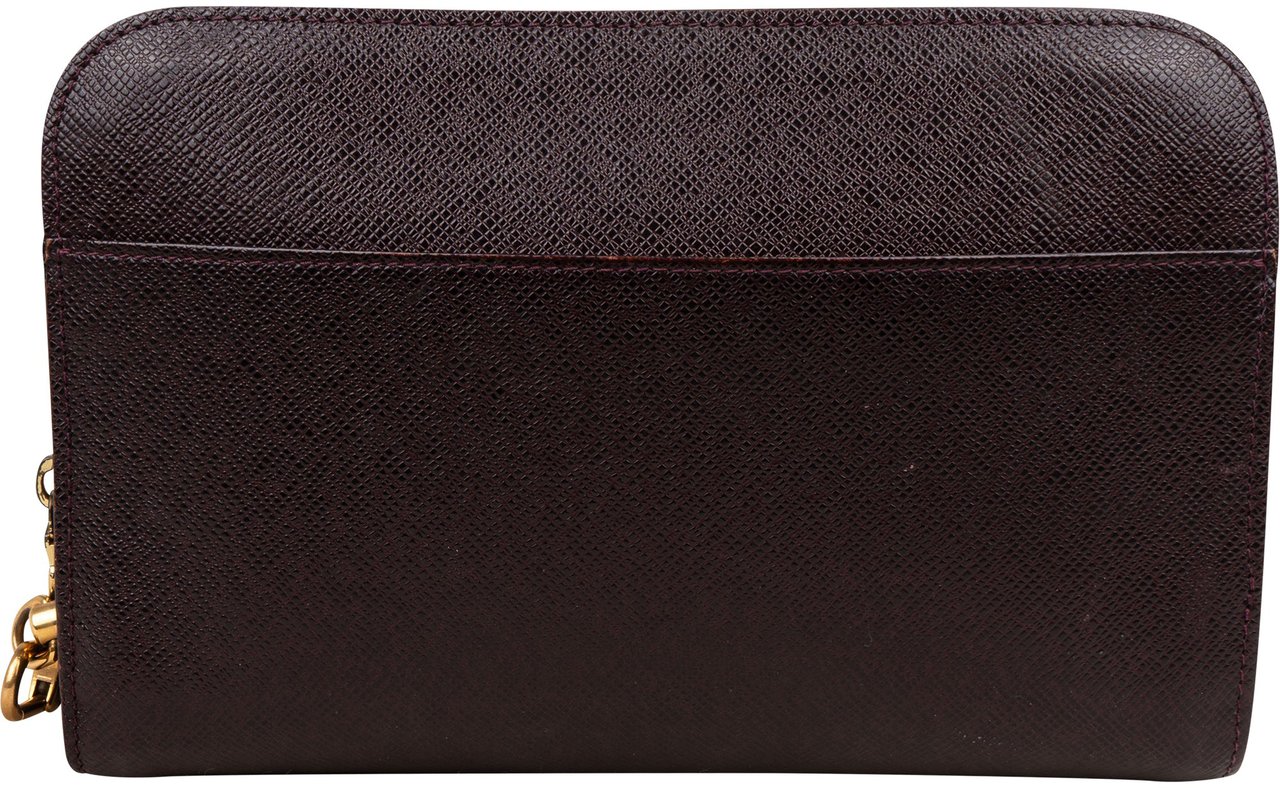 Louis Vuitton Louis Vuitton Taiga Leather Baikal Clutch Bruin