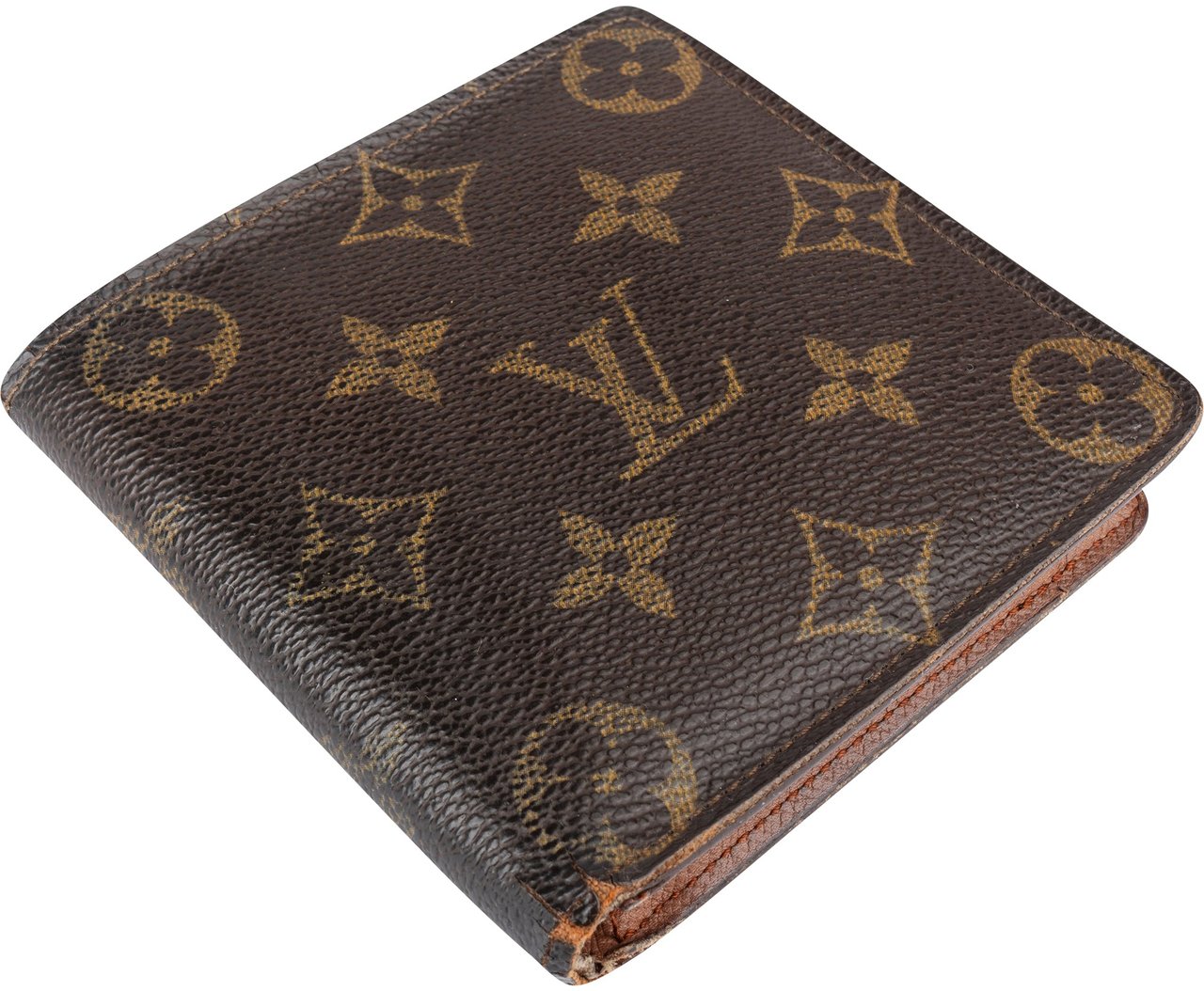 Louis Vuitton Louis Vuitton Canvas Monogram Marco Wallet Bruin
