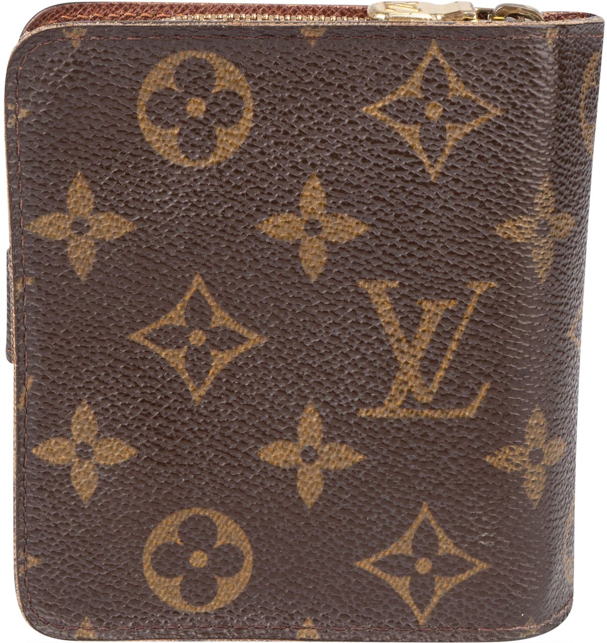Louis Vuitton Louis Vuitton Canvas Monogram Clip Wallet Bruin
