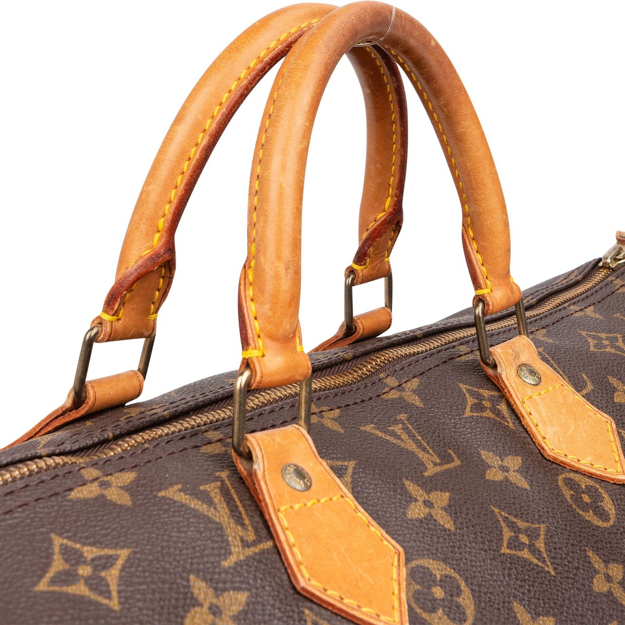 Louis Vuitton Louis Vuitton Canvas Monogram Speedy 40 Handbag Bruin