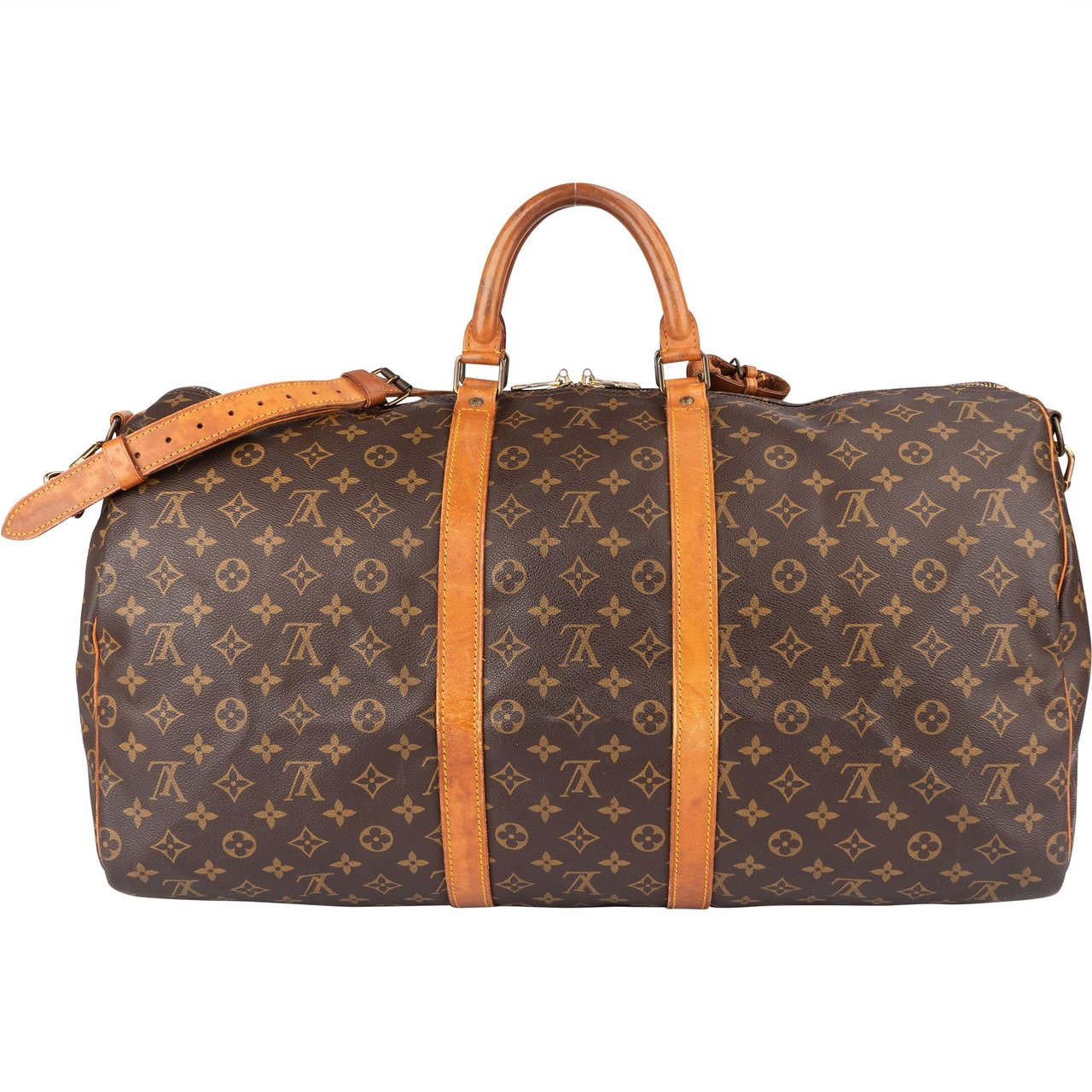 Louis Vuitton Louis Vuitton Canvas Monogram Keepall 55 Bandouliere Bruin