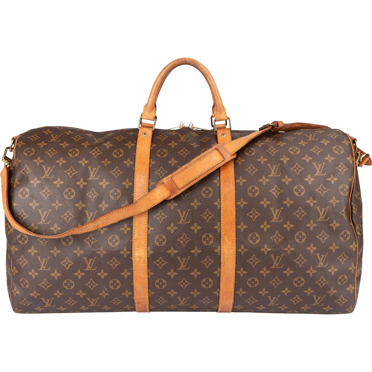 Louis Vuitton Louis Vuitton Canvas Monogram Keepall 60 Bandouliere Bruin