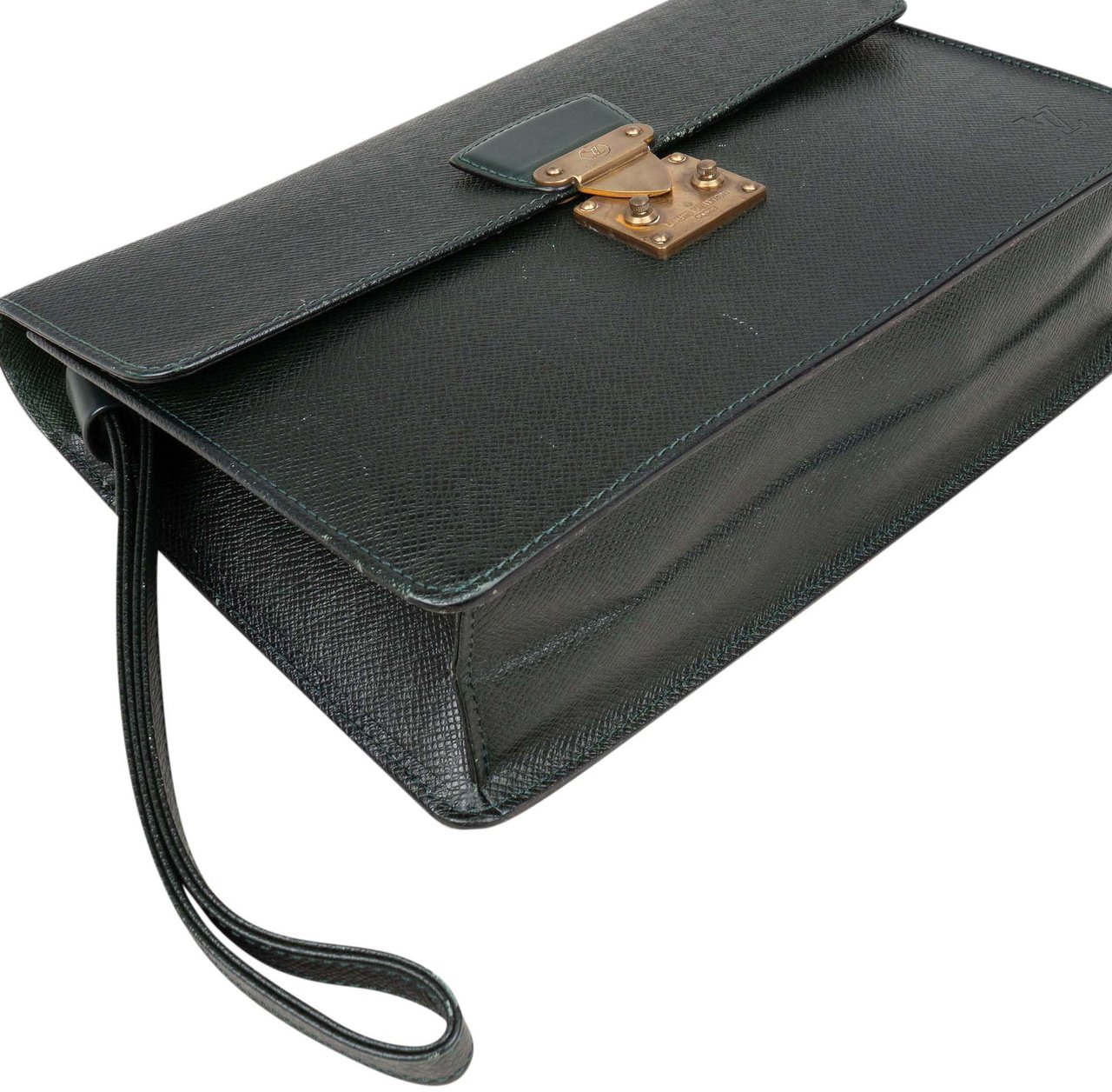 Louis Vuitton Green Taiga Leather Kourad Clutch Divers