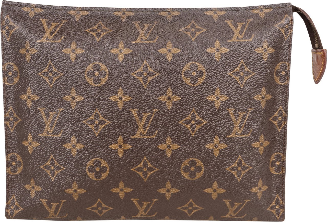 Louis Vuitton Louis Vuitton Canvas Monogram Poche Toilette 25 Clutch Bruin