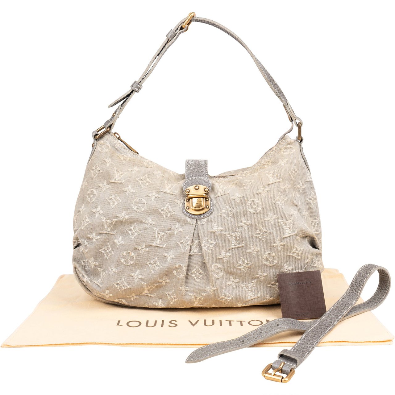 Louis Vuitton Louis Vuitton Denim Monogram Mahina Shoulder Bag Donkergrijs