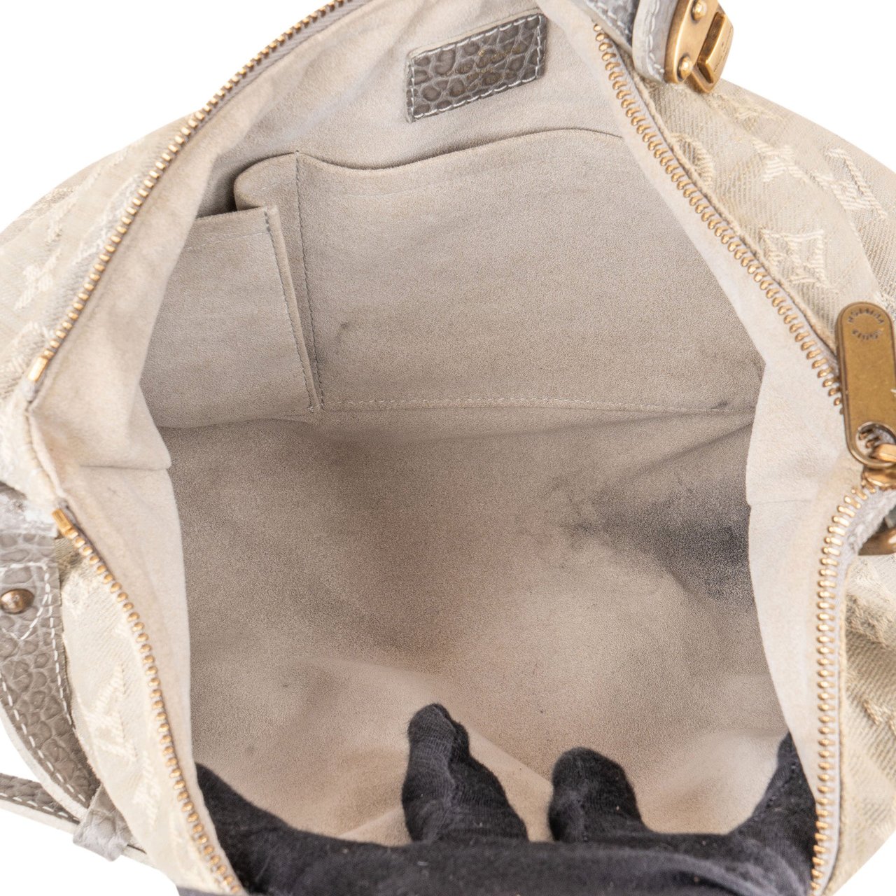 Louis Vuitton Louis Vuitton Denim Monogram Mahina Shoulder Bag Donkergrijs