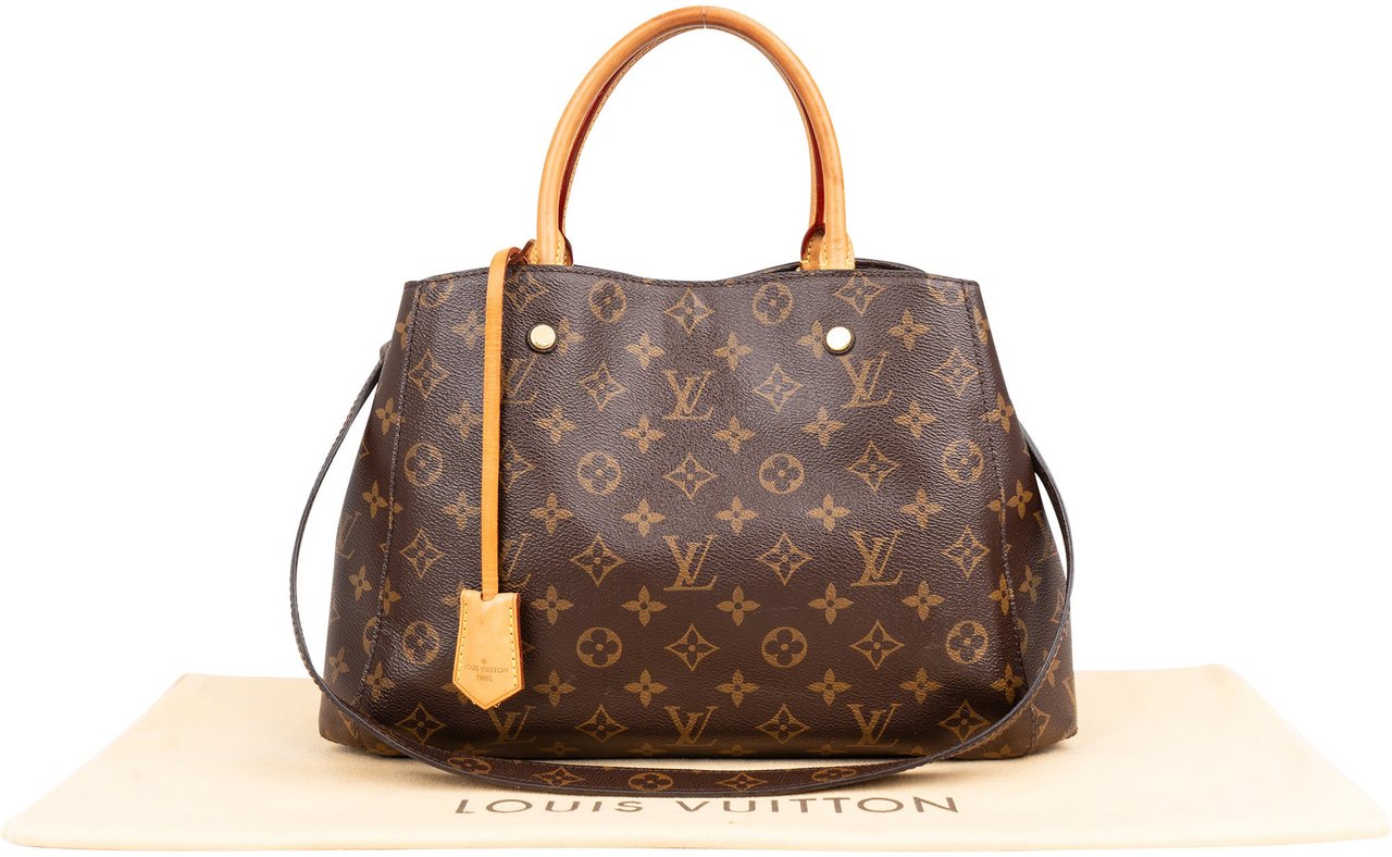 Louis Vuitton Louis Vuitton Canvas Monogram Montaigne MM Handbag Bruin