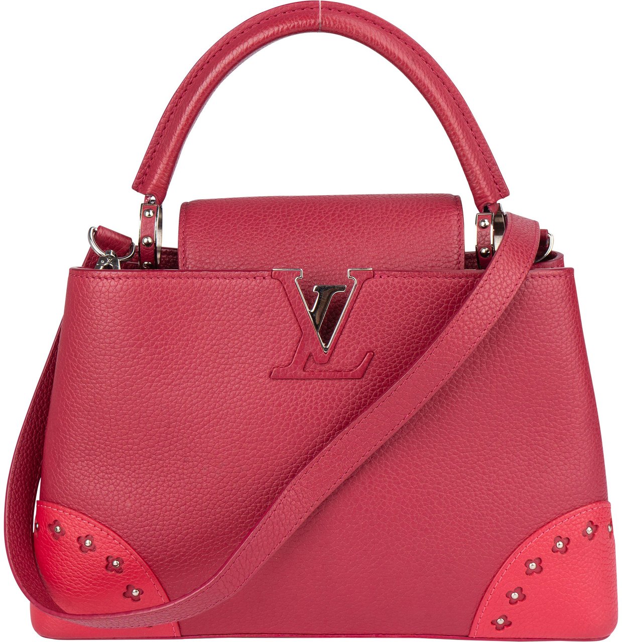 Louis Vuitton Louis Vuitton Taurillon Leather Capucines MM Handbag Rood