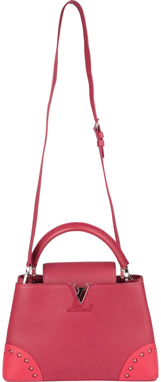 Louis Vuitton Louis Vuitton Taurillon Leather Capucines MM Handbag Rood