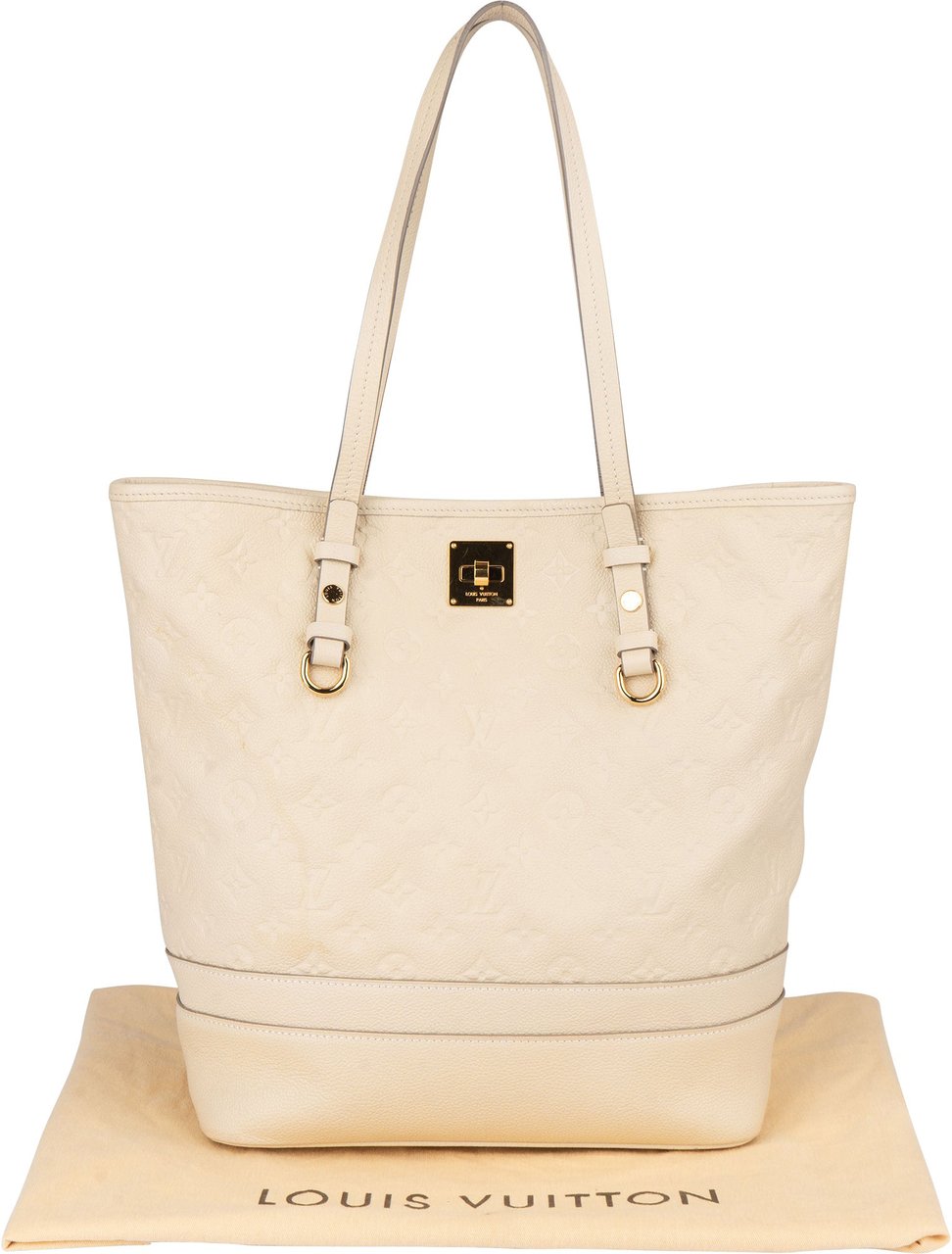 Louis Vuitton Empreinte Leather Monogram Citadine PM Handbag Wit