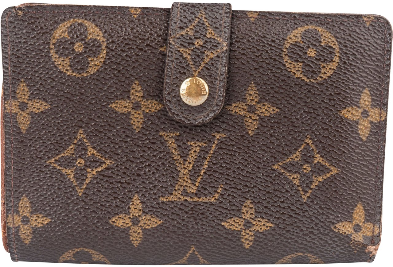 Louis Vuitton Louis Vuitton Canvas Monogram Compact Clip Wallet Bruin