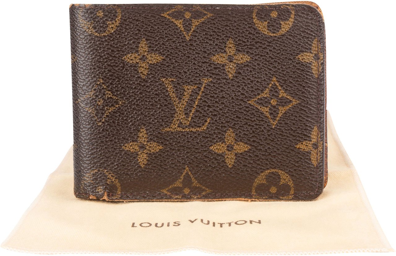 Louis Vuitton Louis Vuitton Canvas Monogram Slender Wallet Bruin