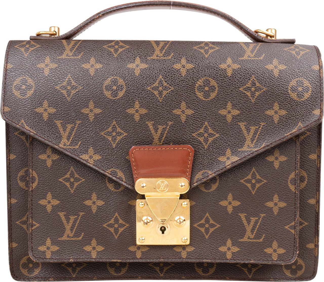 Louis Vuitton Louis Vuitton Canvas Monogram Monceau Handbag Bruin