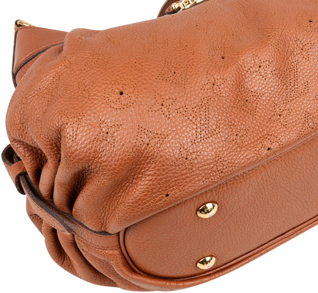 Louis Vuitton Louis Vuitton Leather Monogram Mahina Shoulder Bag Bruin