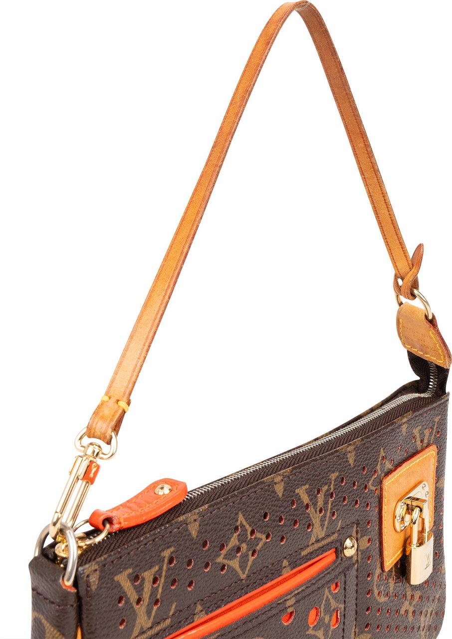 Louis Vuitton Louis Vuitton Limited Perforated Monogram Pochette Accessoire Handbag Bruin