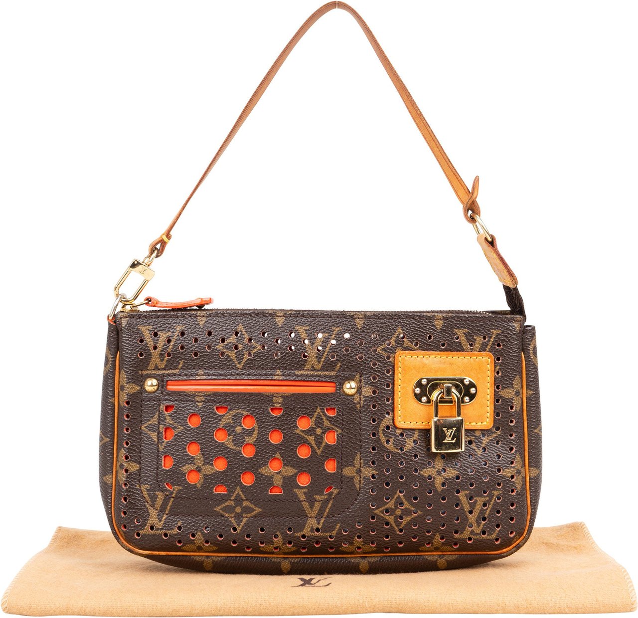 Louis Vuitton Louis Vuitton Limited Perforated Monogram Pochette Accessoire Handbag Bruin